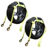 Boxer Tools Basket Tie Down Car Tire Straps Tow Dolly