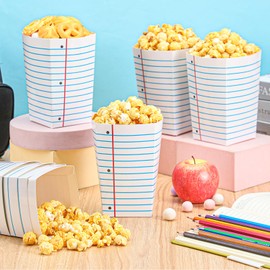 Harloon 24 Pcs Back to School Notebook Candy Boxes Popcorn Holders Teacher Gift Bags Party Favors Welcome Back to School Candy Treat Boxes for Thanks Teacher Classroom Decorations