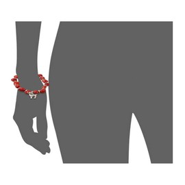 EVELYN BROOKS Stretchy Cute Llama Charm Bracelet - Symbol of Protection & Loyalty w/Meaningful Good Luck Peruvian Huayruro Seeds - Gifts for Mom, Daughter, Sister, Aunt, Girlfriend (6.5” - 7.5”)