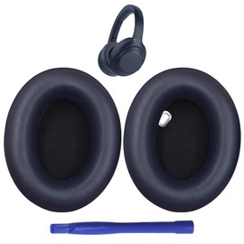 MusiDianTang Replacement Earpads for Sony WH-1000XM4 (WH1000XM4) Headphones, Ear Pads Cushions with Noise Isolation Foam, Added Thickness, Without Affecting Sensor(Navy Blue)