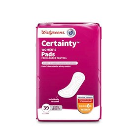 Certainty Women's Bladder Control Pads, Maximum Absorbency, Long Length, 39 Count (Pack of 2) Total of 78