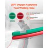 VEVOR Oxygen Acetylene Hose, 1/4-Inch x 25FT Oxy Acetylene Hose