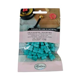 Aladine - 72645 Aquamarine Blue Wax Beads for Wax Seal Making Wax Flowers Wedding Birth Letters Mail Menus & Gifts Pack of 60