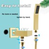 Bathroom Handheld Shower Wand, Hand Brass Shower Head with Long