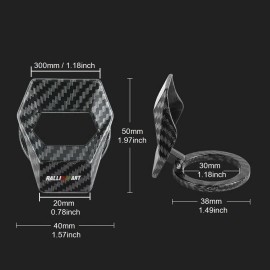 Unbranded 1x RALLIART Carbon/F Car Accessories Engine Start Stop Push Button Switch Cover