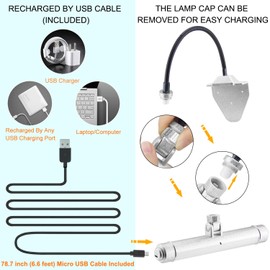 BIGMONAT USB Rechargeable Picture Light Wireless Led Art Light with Remote Control,Rotatable Painting Light Head of 3 Lighting Modes Dimmable Display Lamp for Frame Portrait Artwork Trophy