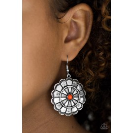 Paparazzi ~ I'm No Wallflower Orange Dangle Earrings