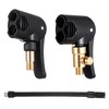 2pcs Black Presta Valve Adapter, Locking Presta Schrader Air Chuck
