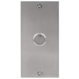 Waterwood Medium Rectangle Stainless Steel Doorbell - Wired Modern Stainless Steel Push Button