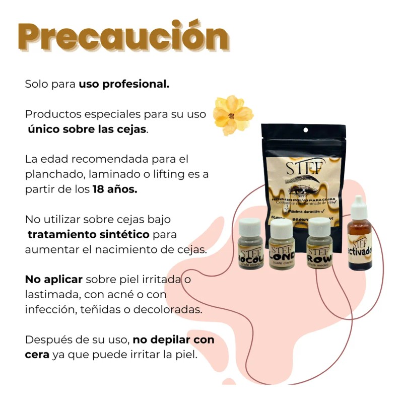 Kit Henna Ceja Hd 3 Tonos Organica Steff Microblading Henna