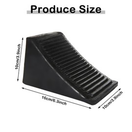 CertBuy 4 Pack Wheel Chock for Trailers, RV Wheel Chocks Heavy Duty, Black Rubber Wheel Chocks, Trailer Wheel Chocks for Car, Travel Trailers, RV, Truck, and ATV, 6.3"×4"×4"