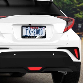 2Pcs Mountains License Plate Frames,Sporty License Tag Plate Cover Holder Universal Fit for 4runner Cars, Trucks and SUVs (WhiteGray-4X4)