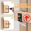 Heavy Duty Door Security Bar Brackets 6Pack, Open Security Bar
