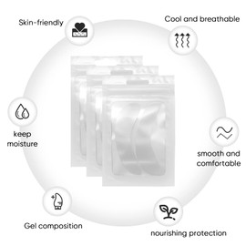 Libeauty 3 Pairs Reusable Eyelash Extension Eyepad Eyelash Lift/Tint Under Eye Gel Pad Patch Kit Soft Skin