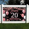 Couryxqq Happy Birthday Banner, 20th Birthday Decorations Backdrop, Extra Large