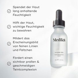 Medik8 Hydr8 B5 - Flüssiges Rehydrations-Serum mit Hyaluronsäure - Regeneriert, glättet und polstert die Haut auf - Ideal für normale bis empfindliche Haut - 30ml