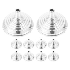 Parliky 10 pieces mini flag holder stand with round electroplating base for table decoration, office flag stand, party flag holder for small flags