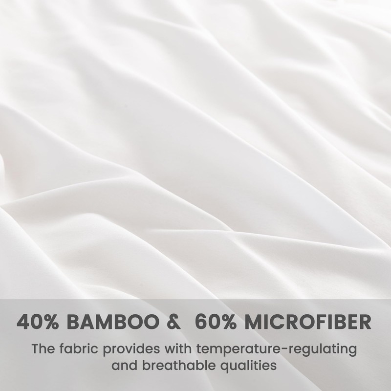 LINENOVA Bamboo King Single Fitted Sheet 1 Piece Only- 2000TC