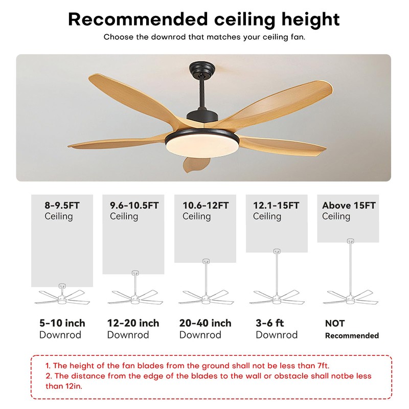 16 Inch Ceiling Fan Downrod with Extension Cord, 1 .3