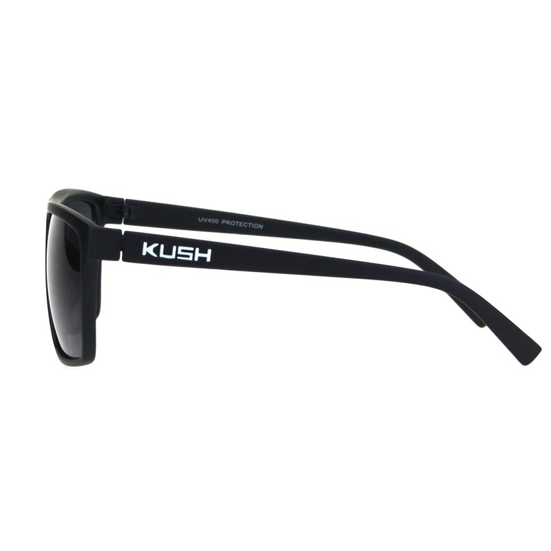 Mens Kush Classic Thin Plastic Flat Top All Black Gangster