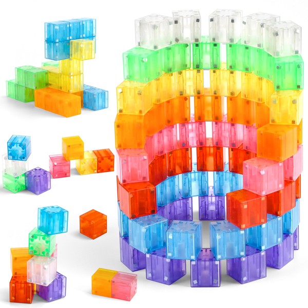 Charmofun Magnetic Building Blocks, Pack of 48 Magnetic Building Blocks,