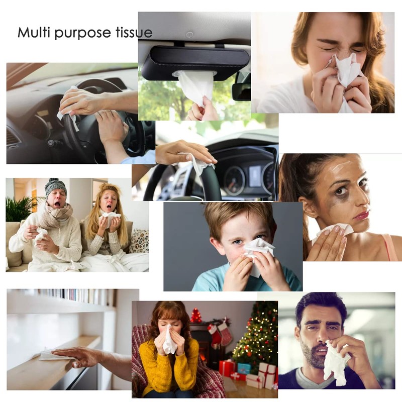 Car Tissue Refills, 600 Sheets Disposable Soft Facial Tissues Napkin,