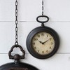 Park Hill Collection EAK80351 Pocket Watch Wall Clock, Small, Black,