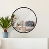 Edvivi Black Round Wall Mirror 24 Inch, Round Bathroom Mirror,