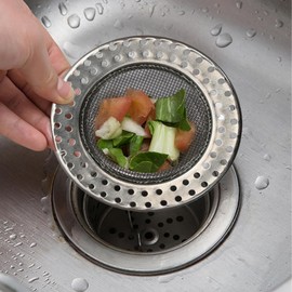 2 Pcs Kitchen Sink Strainer Bathroom Strainer Stainless Steel Wire Bathroom Hair Blocking Sink Strainer Prevents Pests Prevents Rust Universal 7.8cm Shower Drain Dense Filter Holes