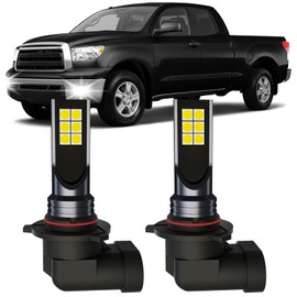 XFLHEHD Tundra Fog Lights Bulbs for 2000-2013 Toyota Tundra, 300% Brightness, 6500K Cool White, 2pcs Plug and Play Replacement Fog Light Blubs Package