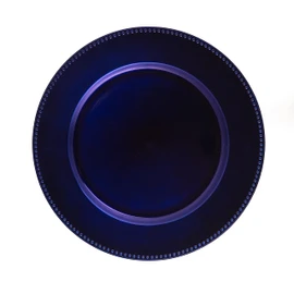 Richland Charger Plate Beaded Round 13" Royal Blue Set of 24
