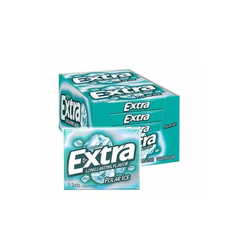 EXTRA Polar Ice Sugar Free Chewing Gum, 15 pieces (10