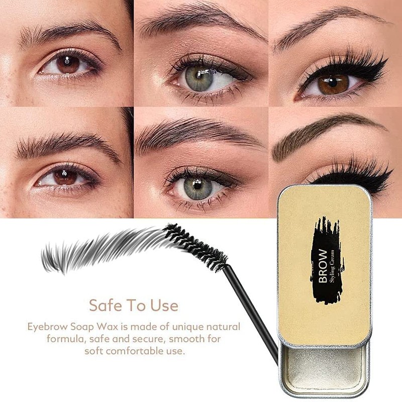 Eyebrow Soap Kit, 3D Eyebrow Gel, Long Lasting Eyebrow Setting