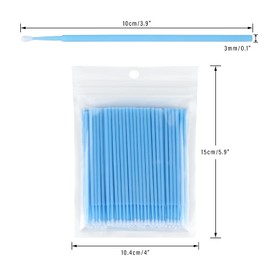 G2PLUS 500PCS Cotton Swabs, Disposable Micro Applicators Brush for Makeup and Personal Care Cosmetic Brush, Micro Swabs for Eyelash Extensions, Nails, Eyeliner (Head Diameter: 2.5mm/0.098'')
