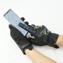 ROUGH & ROAD RR8028NY/GY3 Motorcycle Trail Touring Gloves Neon Yellow/Gray L