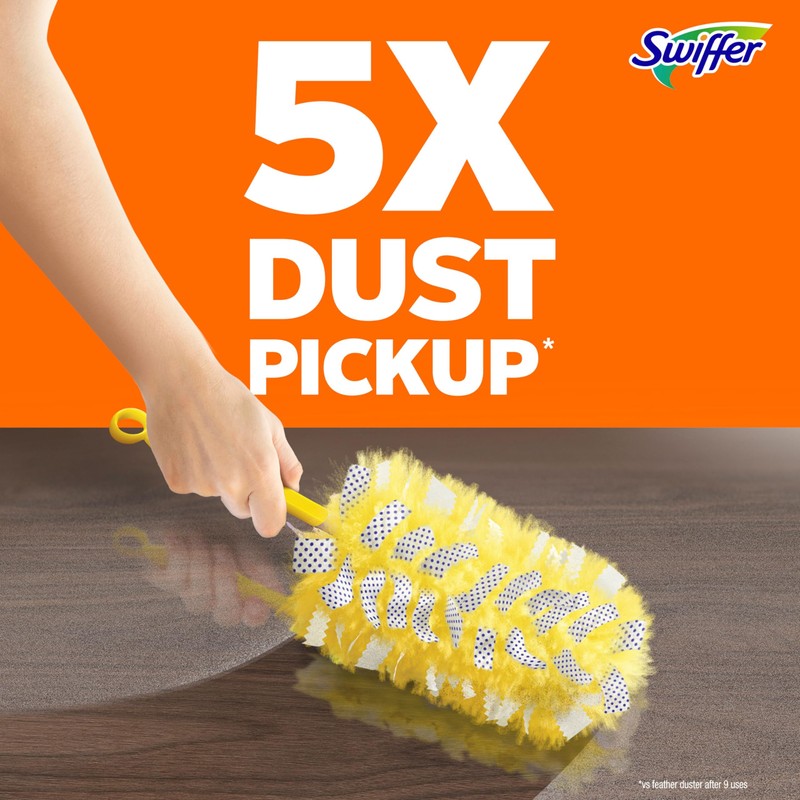 Swiffer Dusters Refill for Cleaning, Feather & Microfiber Duster Disposable