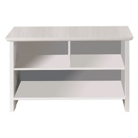 Kings Brand Furniture Wood Shoe Storage Cubby Bench, White (SB-0633)