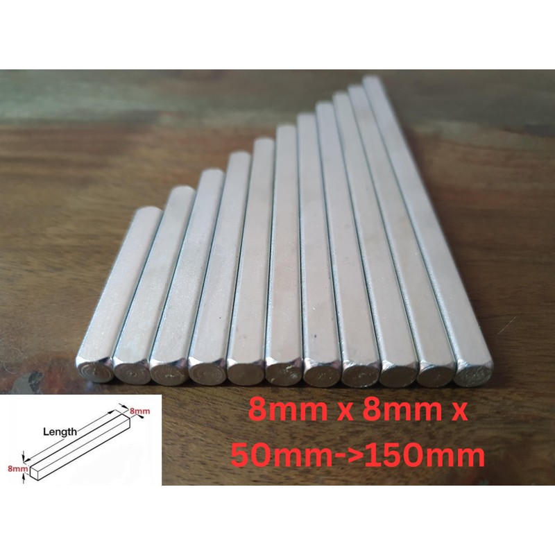 8mm Solid Steel Spindle Bar for Door UPVC Windows Size