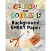Cutout And Collage Background Sheets Paper: 25 Single Sided Pages