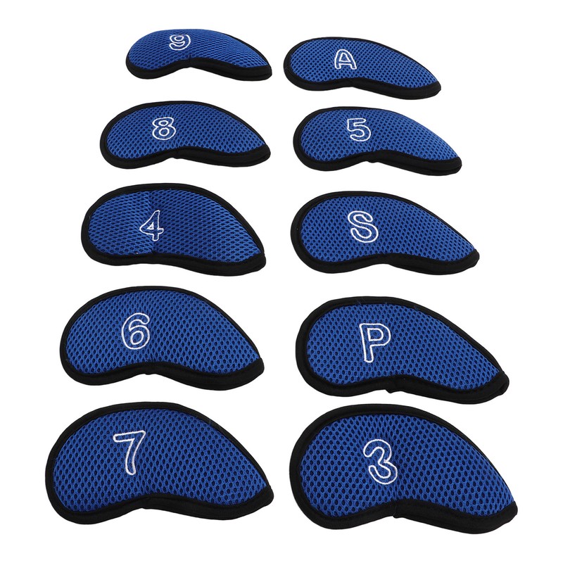 10 PCS Golf Club Head Covers Golf Iron Pole Net