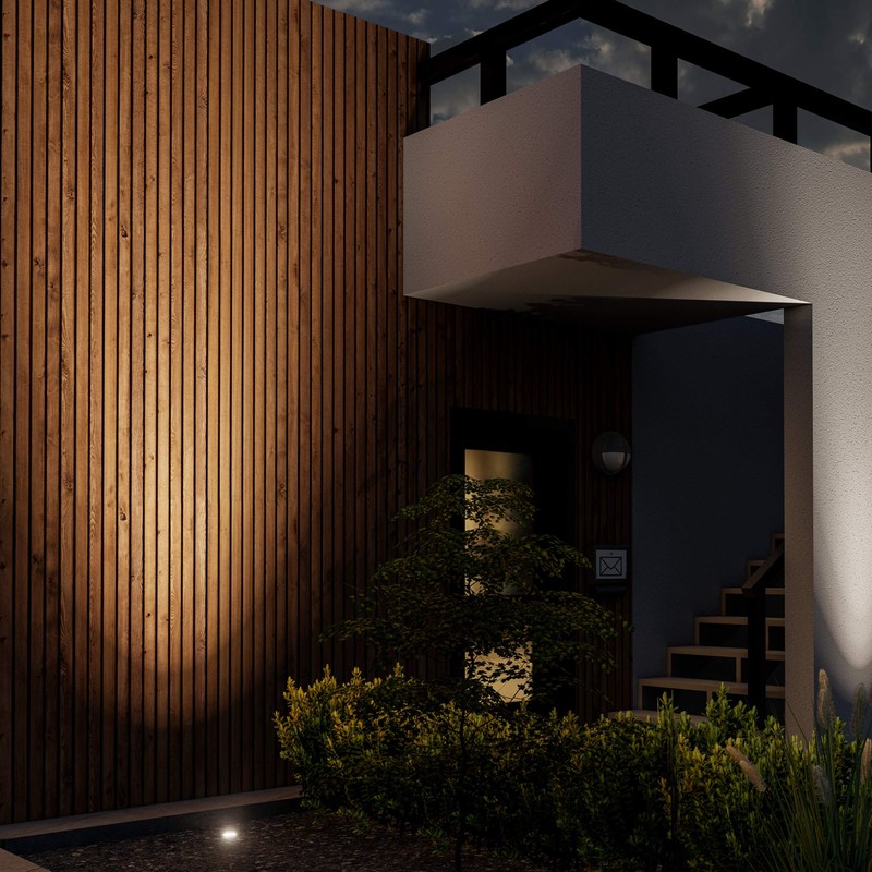 Juavi Pivoting Recessed Floor Spotlight with LED GU10