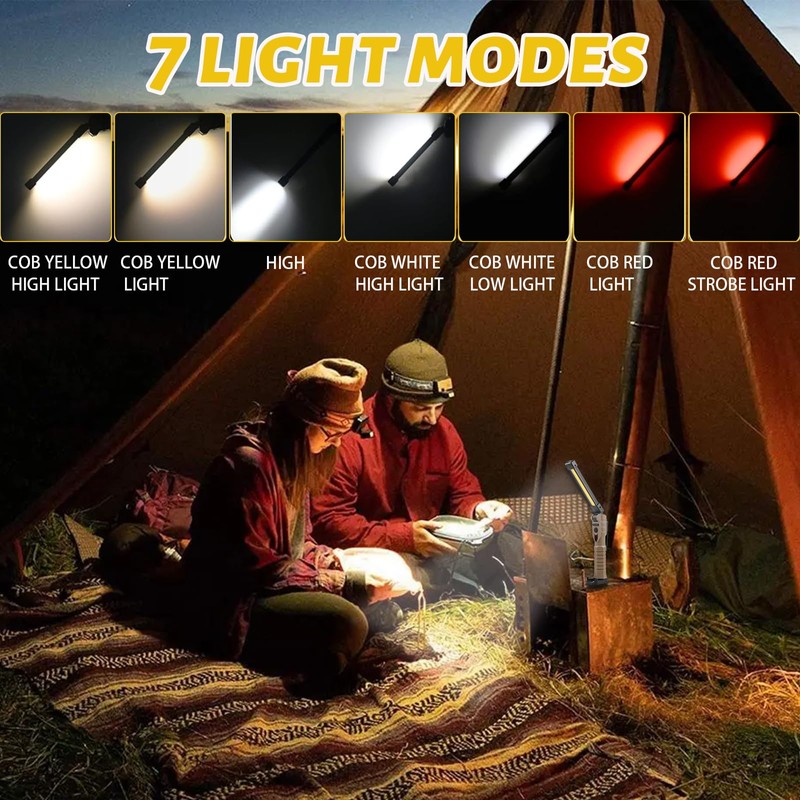 LIAISIMI LED Work Light, Workshop Lamp, 180° Foldable Work Light