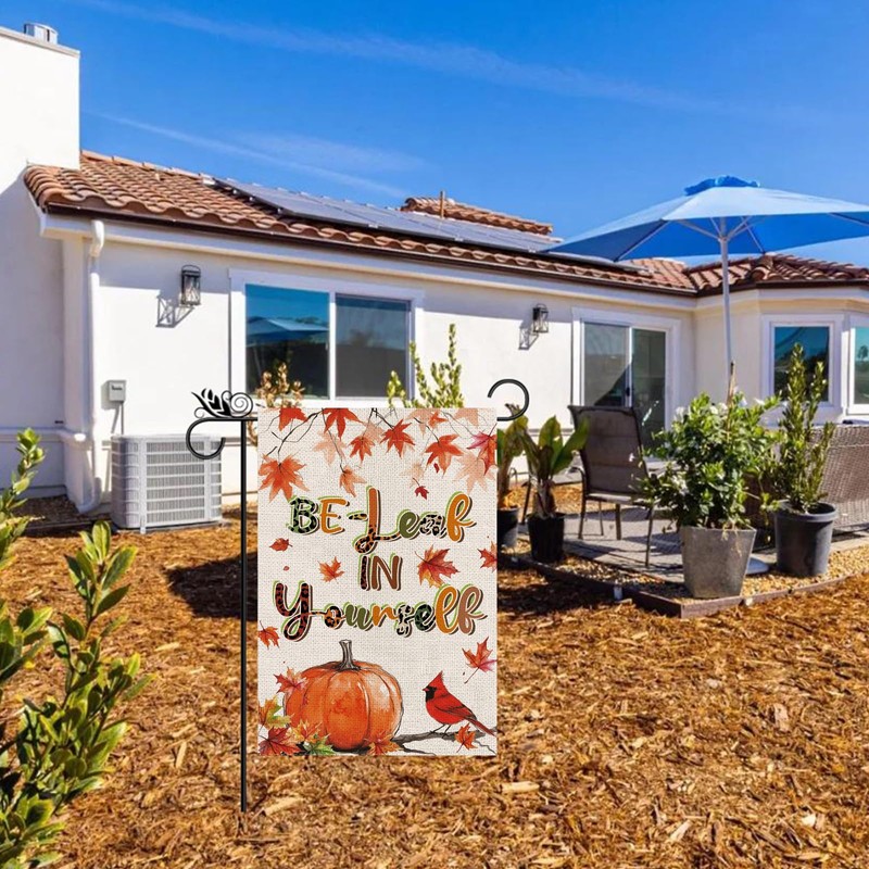 Fall Garden Flag Inspiring Pumpkins Seasonal Aumtumn Welcome Flags for