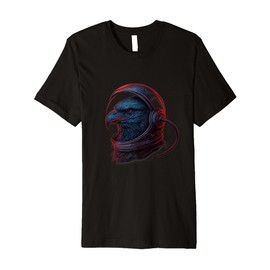 Space Raven Astronaut Helmet Art Premium T-Shirt