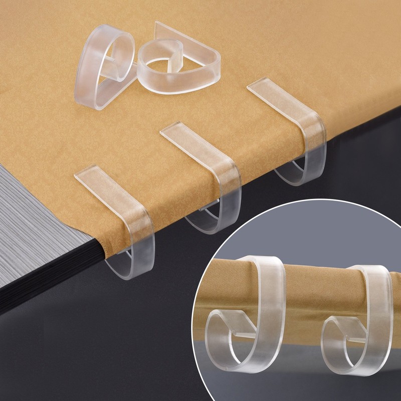 24 Packung Kunststoff Tischdecke Clips, Klare Tischdecke Tuch Klemmen Halter