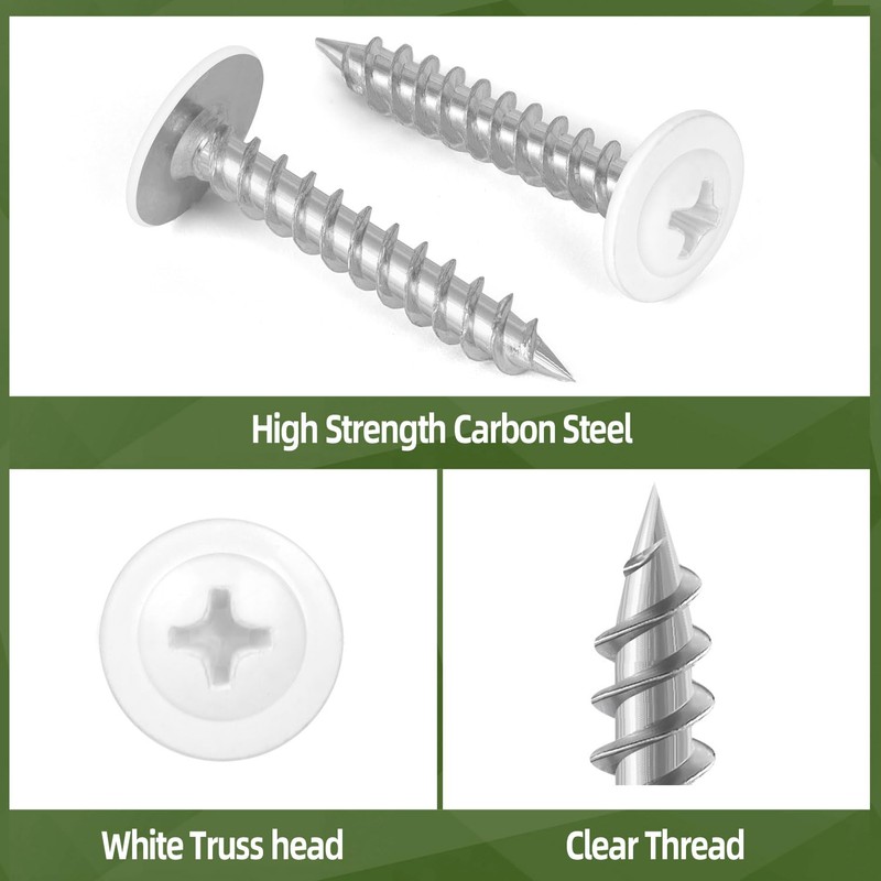 #8 x 2 (60 PCS) Modified Truss Head Wood Screws,