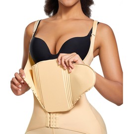 Bafully Abdominal Compression Board Flattening Belly AB Board Lumbar Post Surgery Lipo Back Foam Board Postpartum Recovery (Beige, One Size)