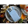 Servilletas de cena color azul bebé con bolsillo integrado para