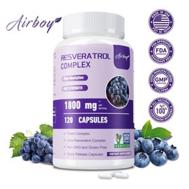 Resveratrol Complex - Antioxidant Anti-Aging Promotes Cardiovascular Health, 2 Count, 120 Tablets / 레스베라트롤 복합체 - 항산화 노화 방지 심혈관 건강 증진, 2개, 120정