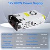 SUMANEP AC to DC 12V 50A 600W Power Supply Universal
